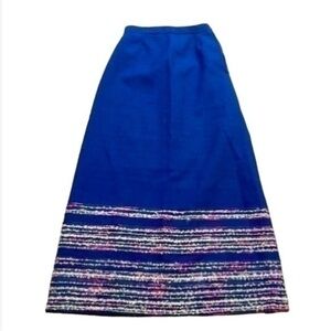 Size XS vintage retro 1970’s ankle length beautiful handmade wool skirt